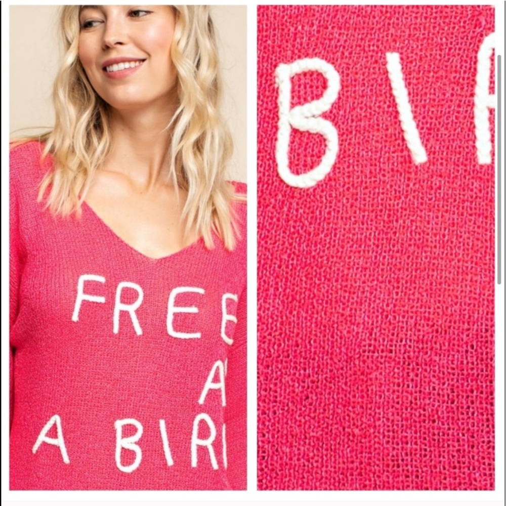 LAST- Free as a Bird Knit Oversized Tunic sweater - Picture 4 of 5
